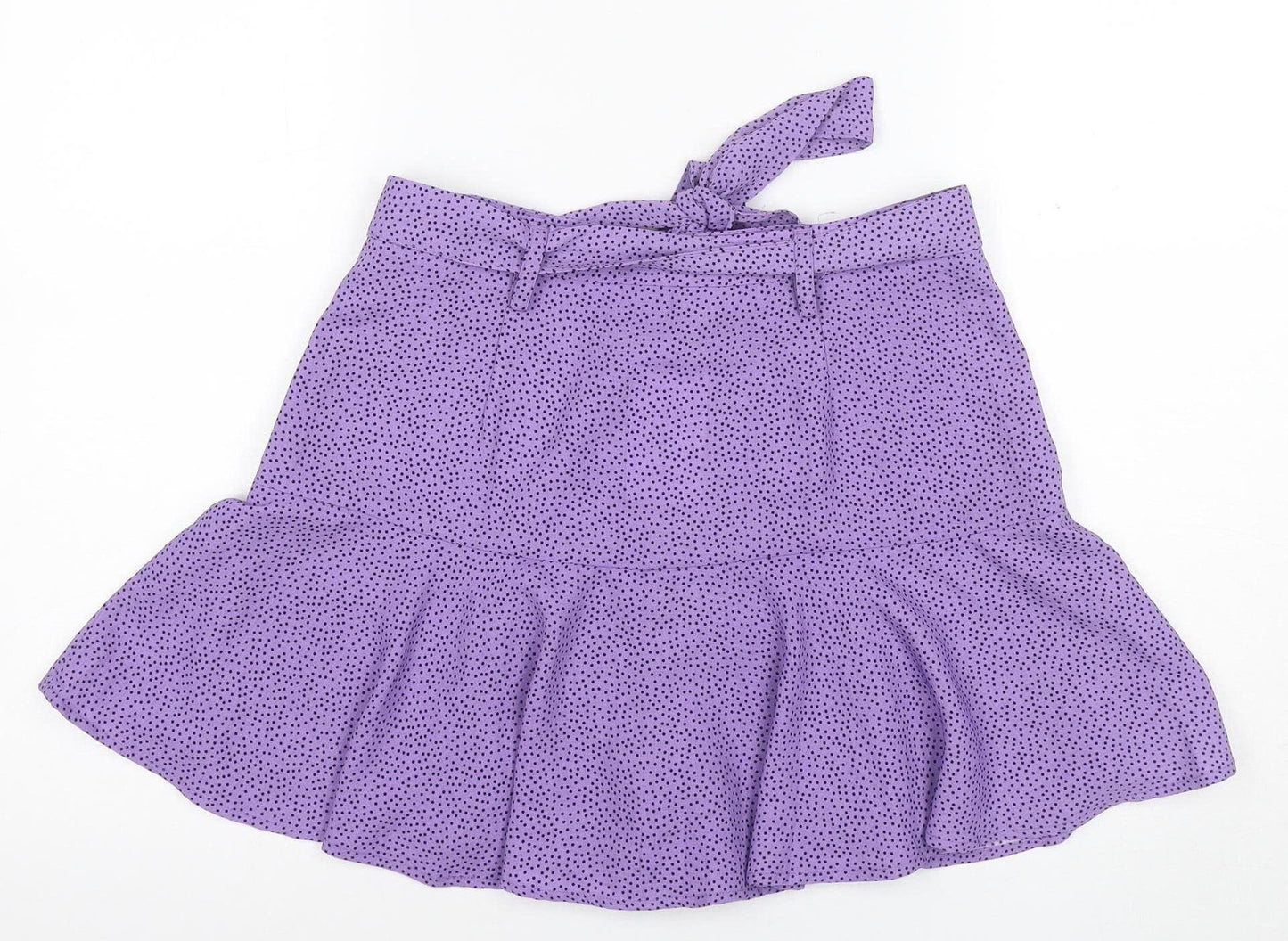 Stradivarius Women's Purple Polka Dot Skirt L