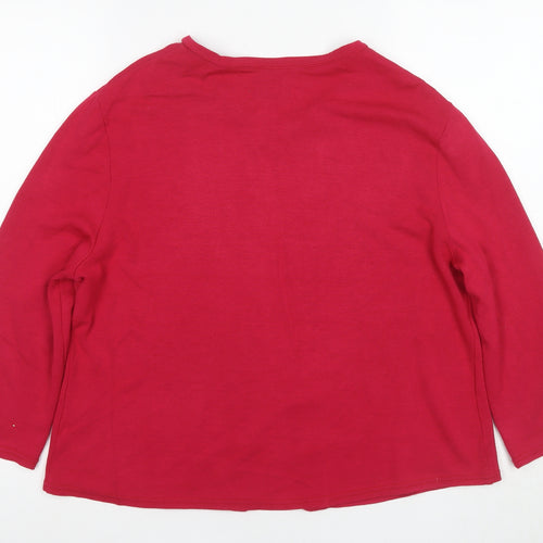 Richards Women's Red Basic T-Shirt Size 16