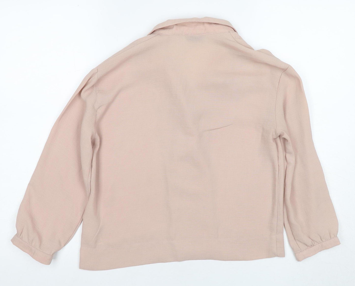 Topshop Women's Beige Wrap Blouse Size 4