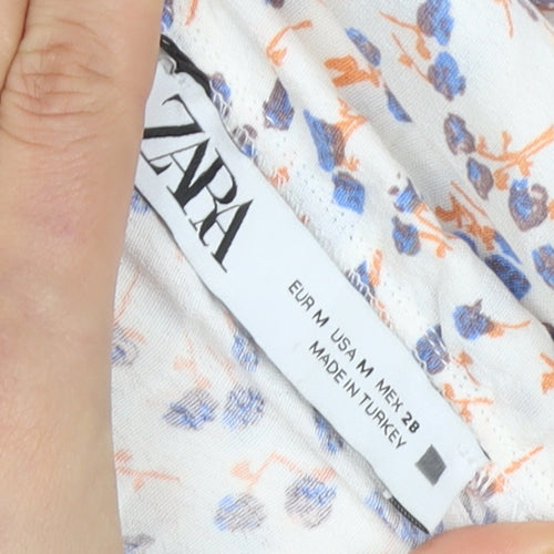Zara Women's Multicoloured Floral Slip Dress M