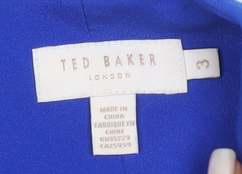 Ted Baker Women's Blue Sleeveless Blouse - Size S