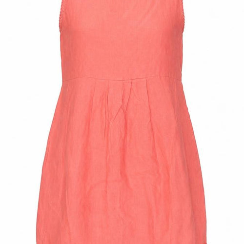 Made in Italy Women's Pink Linen Shift Dress, Size S