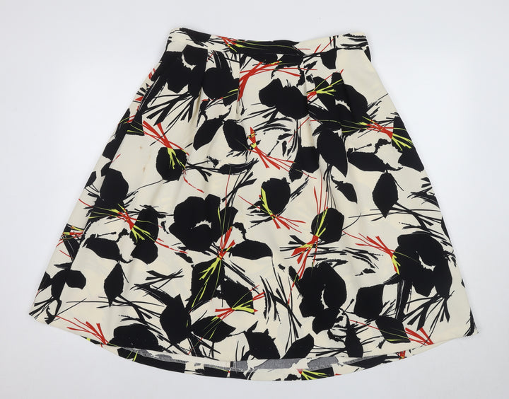 Warehouse Women's Multicoloured Floral A-Line Skirt Size 14