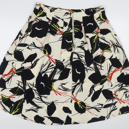 Warehouse Women's Multicoloured Floral A-Line Skirt Size 14