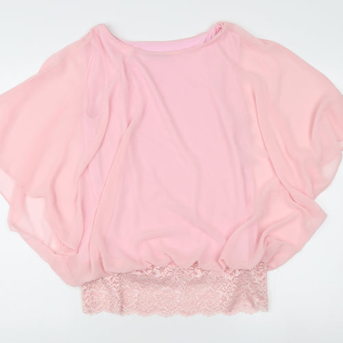 David Emanuel Women's Pink Kimono Blouse - Size 12