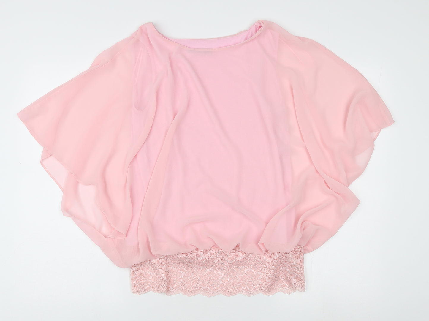 David Emanuel Women's Pink Kimono Blouse - Size 12