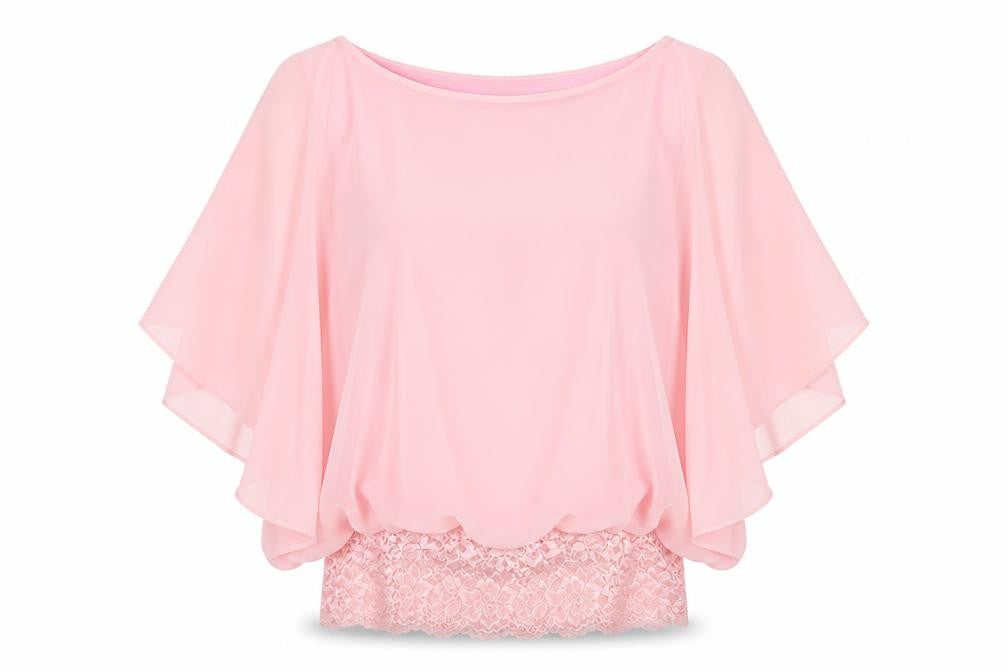Front view of David Emanuel Women's Pink Kimono Blouse -, size 12
