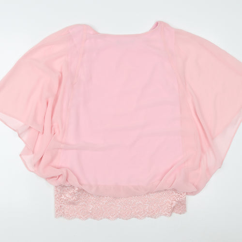 David Emanuel Women's Pink Kimono Blouse - Size 12