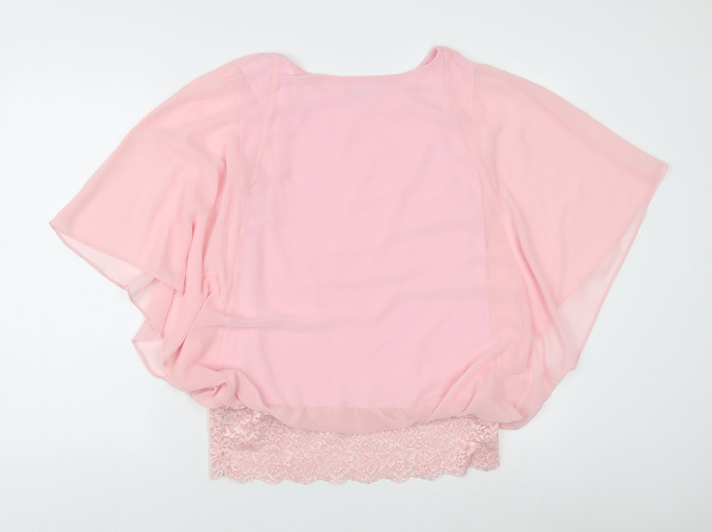 David Emanuel Women's Pink Kimono Blouse - Size 12