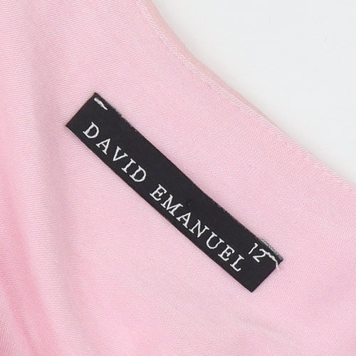 David Emanuel Women's Pink Kimono Blouse - Size 12