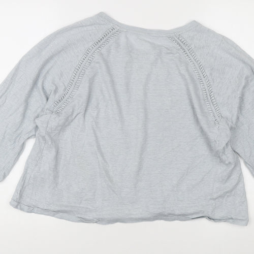 Wrap London Grey Linen Women's 3/4 Sleeve Top