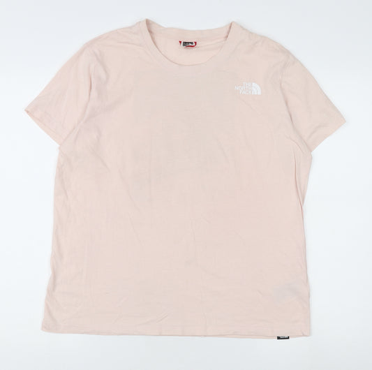 The North Face Women's Pink L T-Shirt with Graphic Design