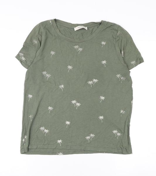 Oasis Women's Green Nature Print T-Shirt L