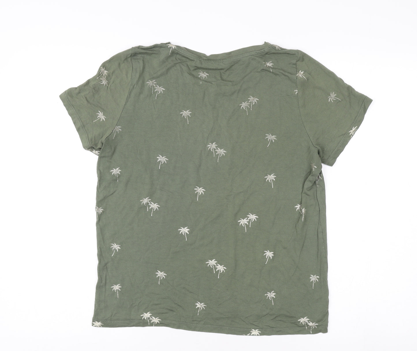 Oasis Women's Green Nature Print T-Shirt L