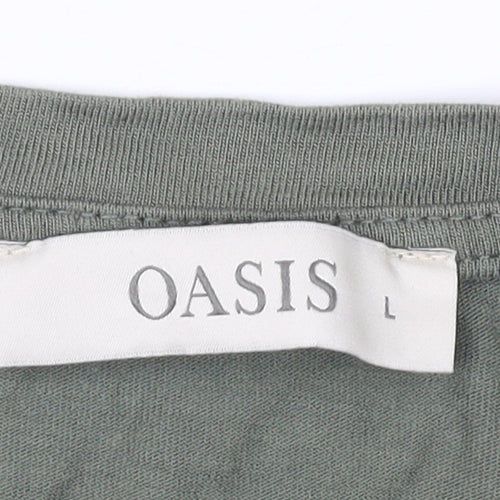 Oasis Women's Green Nature Print T-Shirt L
