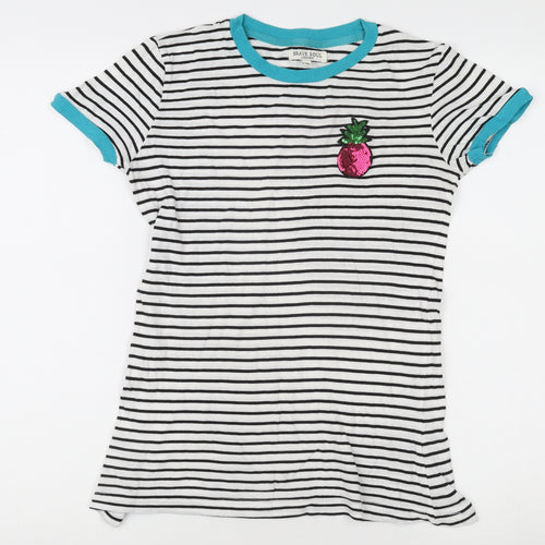 Brave Soul Women's XS Striped Ringer T-Shirt Multicoloured
