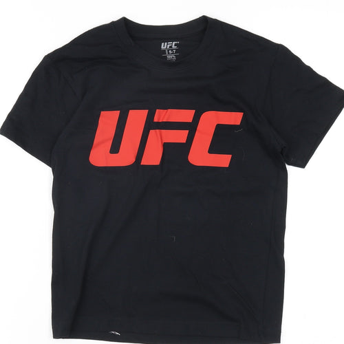 UFC Boys Black Graphic T-Shirt 5-6 Years