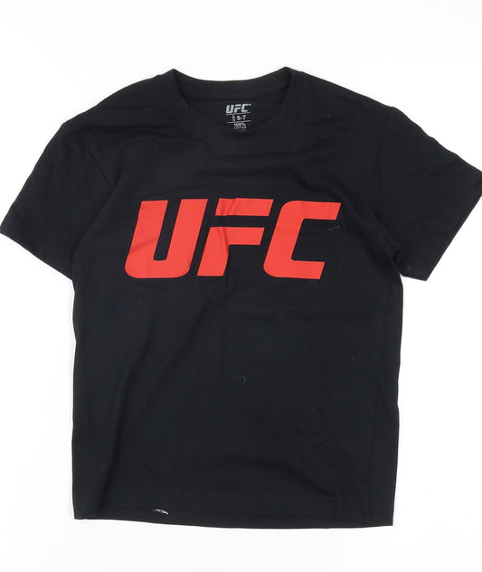 UFC Boys Black Graphic T-Shirt 5-6 Years