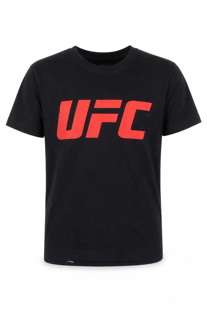 Front view of UFC boys’ black graphic t-shirt 5-6 years