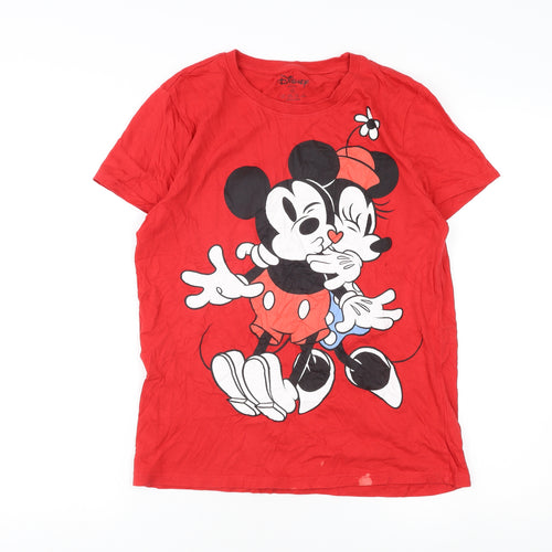Disney Unisex Adults Red XS Graphic T-Shirt