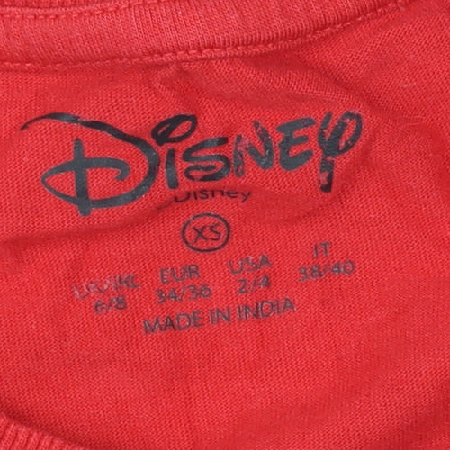 Disney Unisex Adults Red XS Graphic T-Shirt