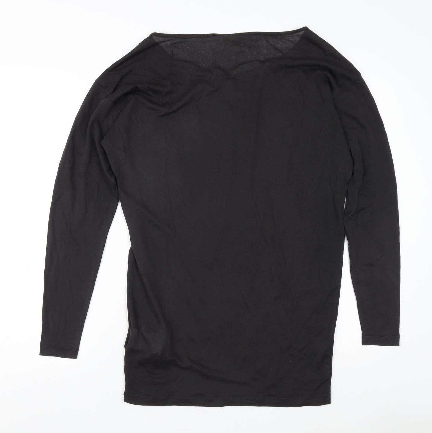 Diesel Women's Black XS Long Sleeve Geometric T-Shirt