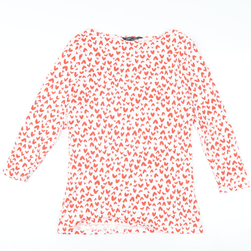 Marks & Spencer Women's White Heart Print T-Shirt