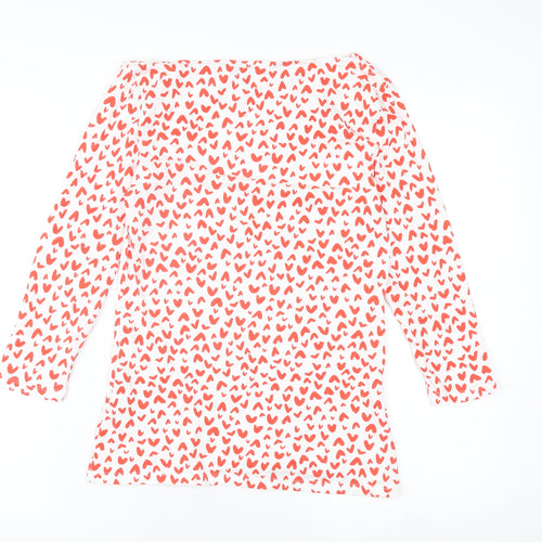 Marks & Spencer Women's White Heart Print T-Shirt