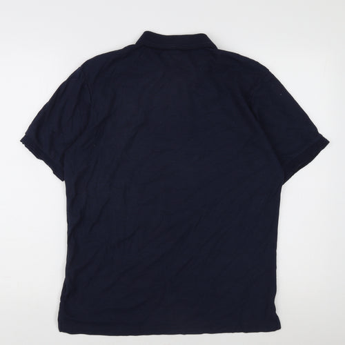 Slazenger Men's Blue Short Sleeve Polo M