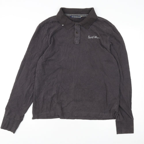 Baci & Abbracci Men's Black Polo in Size M with Logo