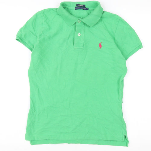 Ralph Lauren Women's Green Slim Fit Polo L