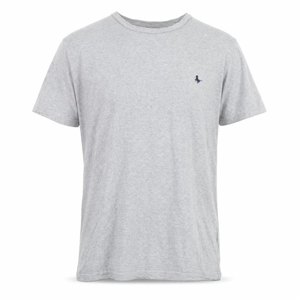 Front view of Jack Wills Men's Grey Medium Classic Cotton T-Shirt