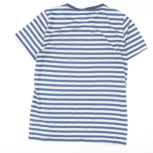 Hype Girls Blue Striped T-Shirt - Size 13 Years
