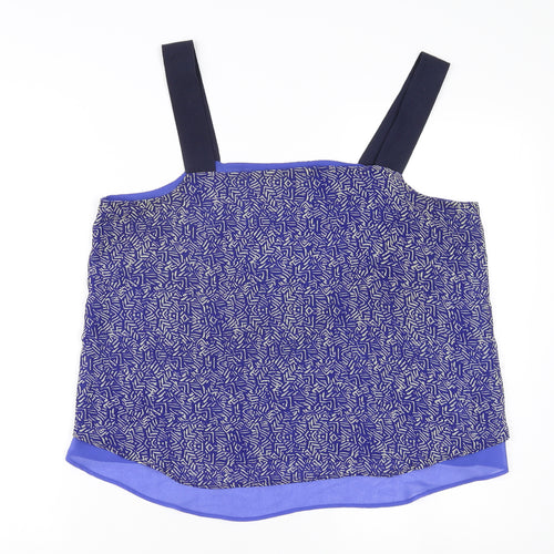 Next Women's Blue Geometric Camisole Size 14