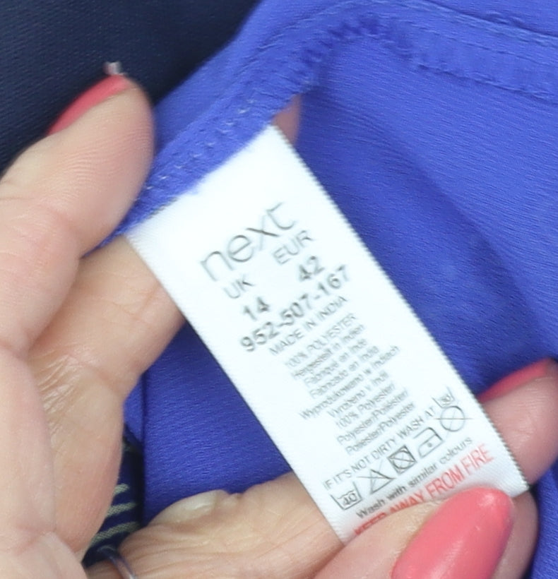 Next Women's Blue Geometric Camisole Size 14