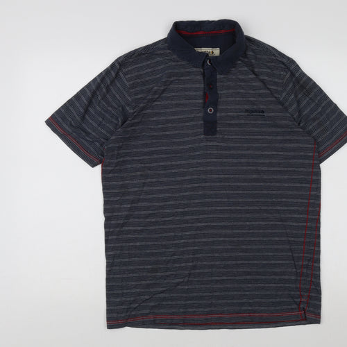 Regatta Men's Blue Striped Polo Shirt M