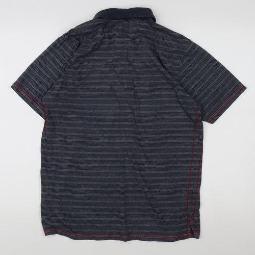 Regatta Men's Blue Striped Polo Shirt M