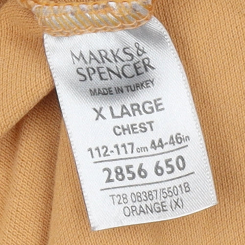 Marks and Spencer Men's Orange XL Polo Shirt