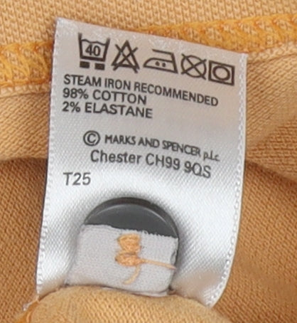 Marks and Spencer Men's Orange XL Polo Shirt