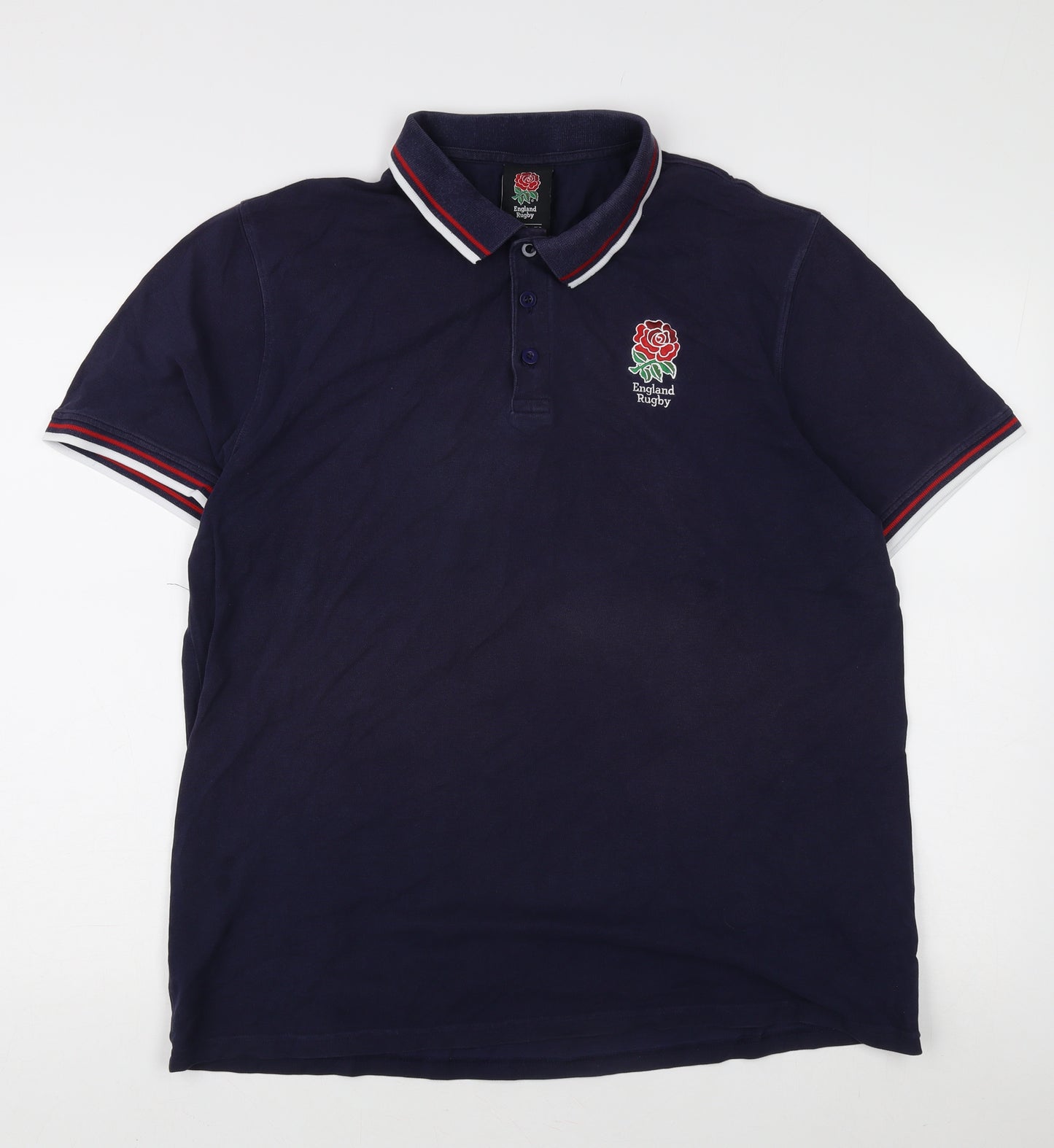 England Rugby Men's Blue Polo Shirt XL