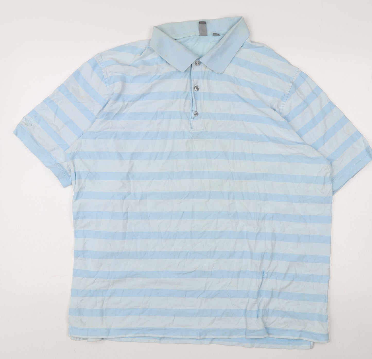 Ashworth Men's Blue Striped Polo, 3XL, Casual Style