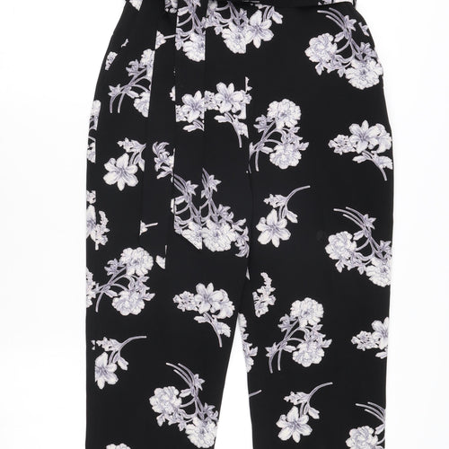 Miss Selfridge Women's Black Floral Jumpsuit Size 8