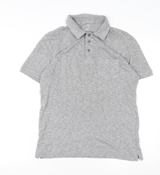 GAP Men's Grey Polo Shirt S Cotton Blend Casual