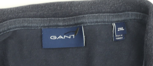 Gant Men's Blue Polo Shirt 2XL Short Sleeve Collared