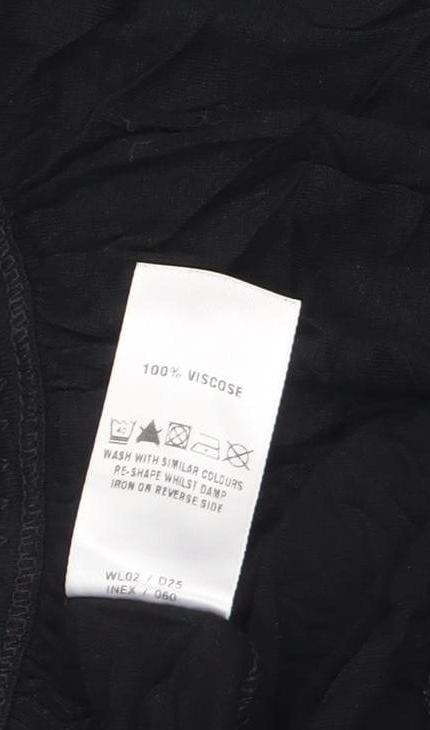 Wallis Women's Black Crochet Accent T-Shirt Size M