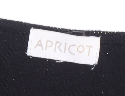 Apricot Women's Black 3/4 Sleeve Wrap Tunic Top