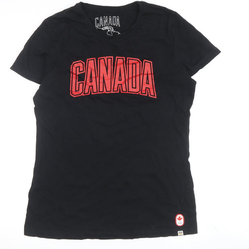 Hudson's Bay Women's Black Canada T-Shirt Size S