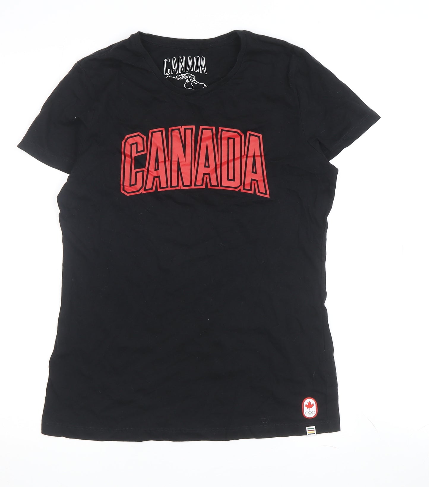 Hudson's Bay Women's Black Canada T-Shirt Size S
