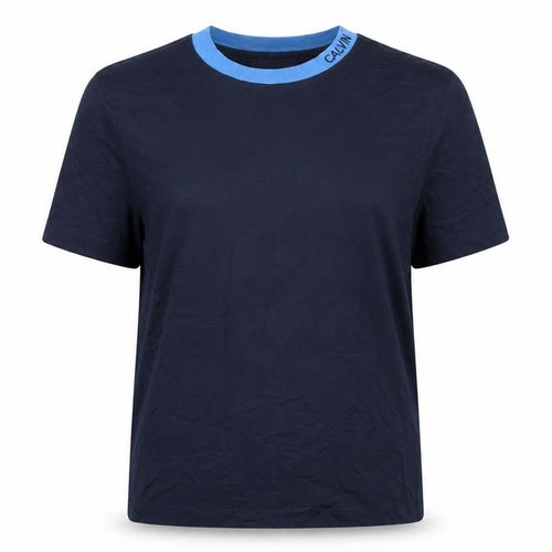 Calvin Klein Unisex Blue T-Shirt XS Crew Neck