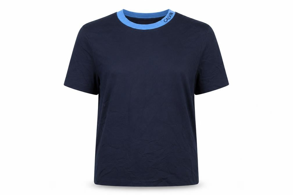 Calvin Klein Unisex Blue T-Shirt XS Crew Neck